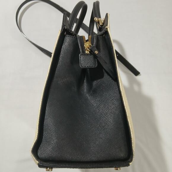 Kate Spade Handbag New York Cameron Street Shell Staci Straw Medium Tote Raffia - Picture 10 of 16